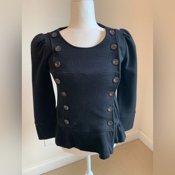 Marc By Marc Jacobs Candace knit wool Black Double breasted jacket XS - Picture 2 of 7